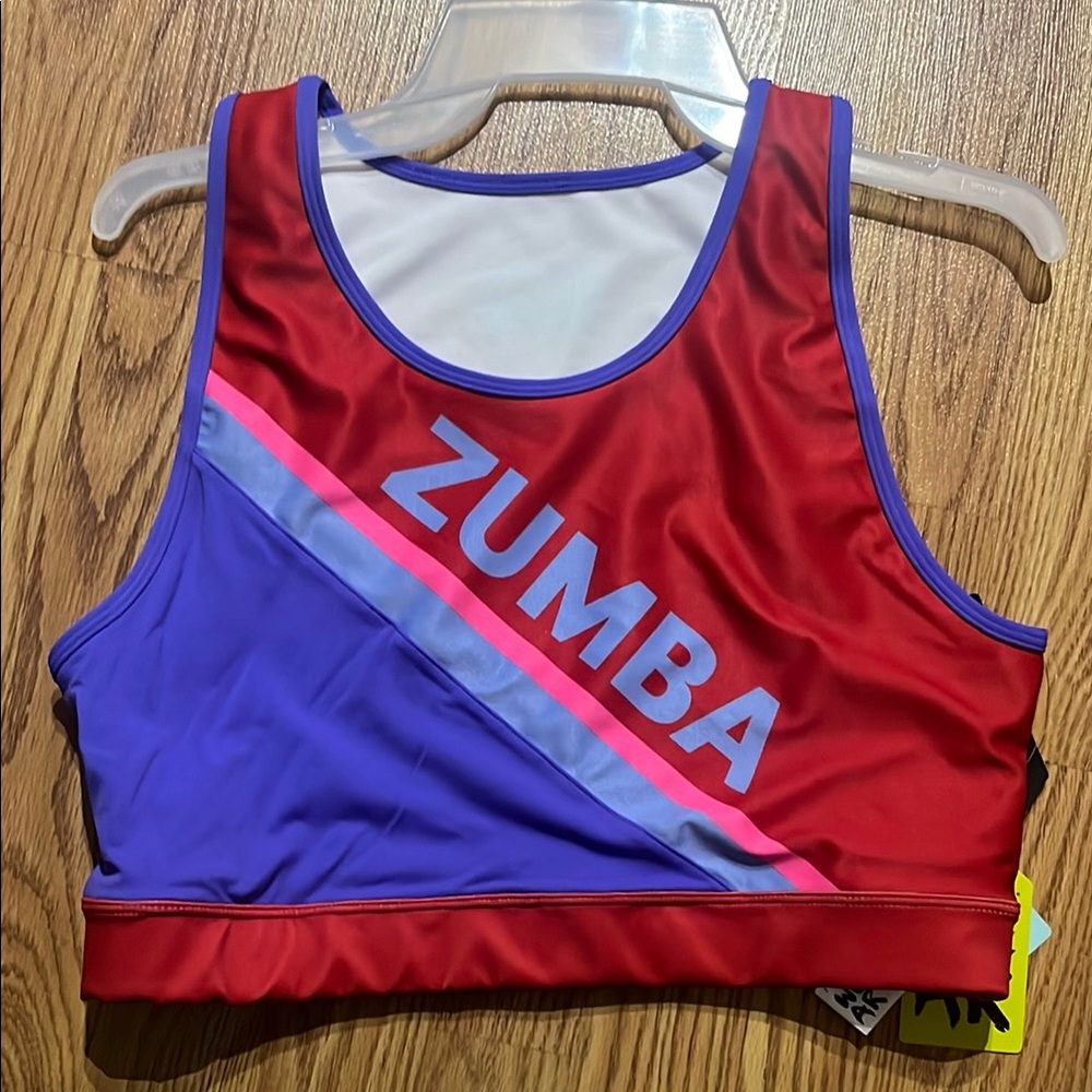 Zumba Happy High Neck Bra - Fire Red